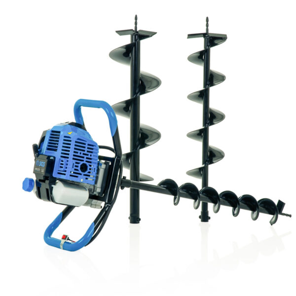1 Man Petrol Post Hole Borer with 3 Augers - 2 Post Hole Borer - 1 Man - 2 Stroke Petrol