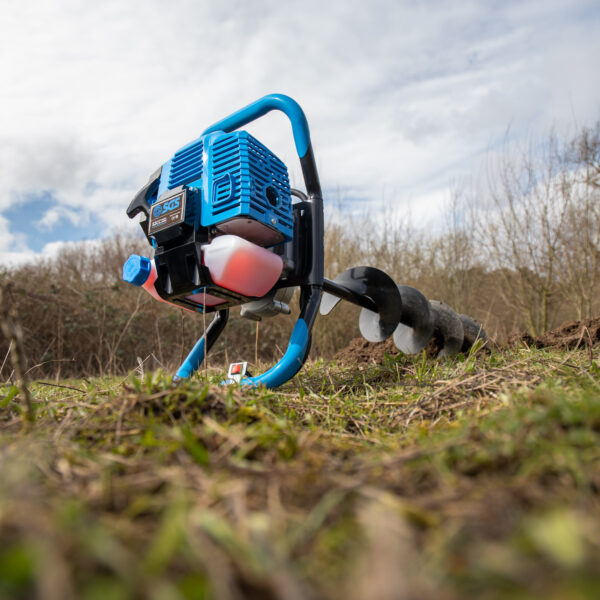 1 Man Petrol Post Hole Borer - In Action 3 Post Hole Borer - 1 Man - 2 Stroke Petrol