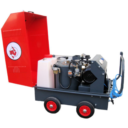 Electric & Paraffin Hot Water Pressure Washer Opened Lid