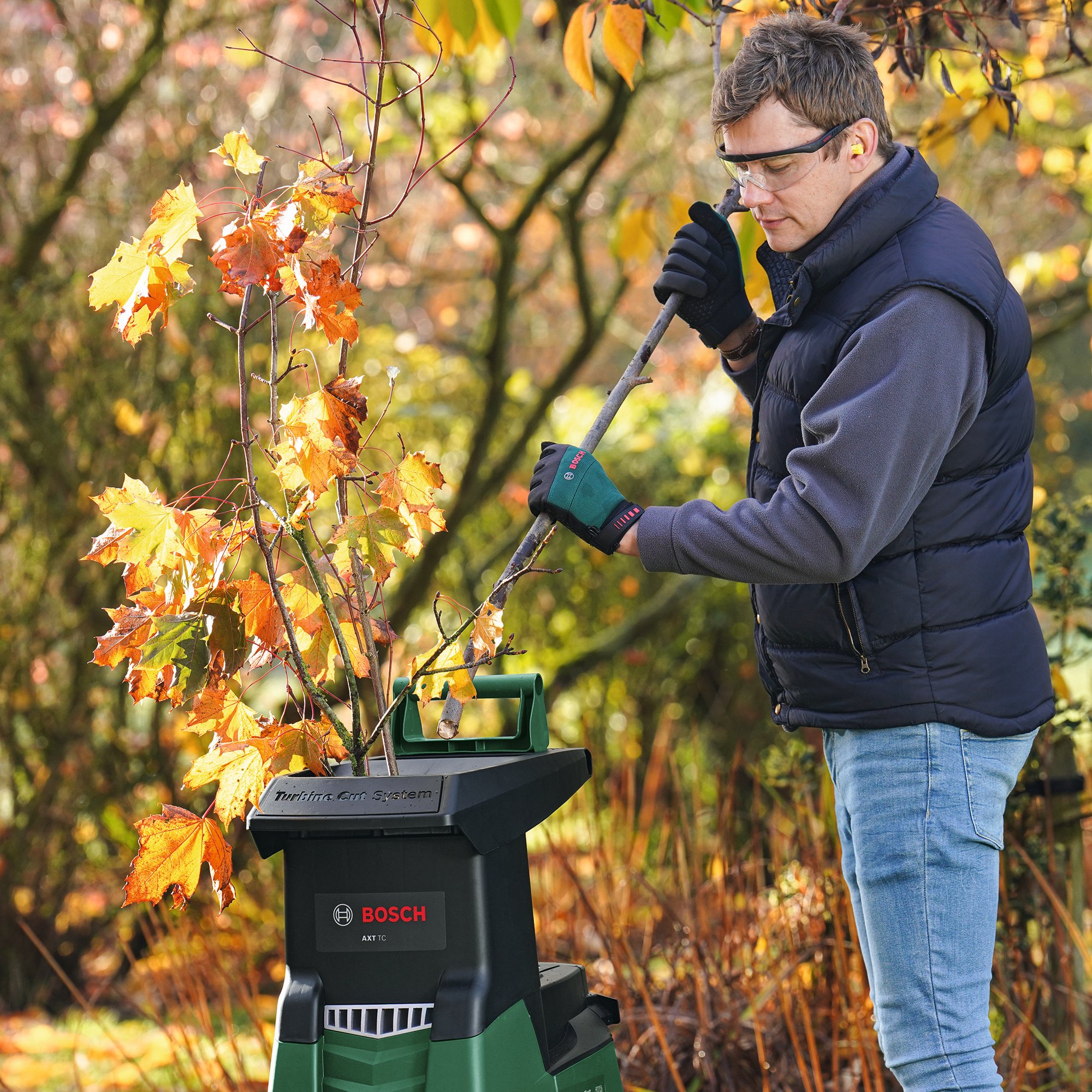 Electric Branch Shredder Garden Shredder 50L Large Capacity Tree