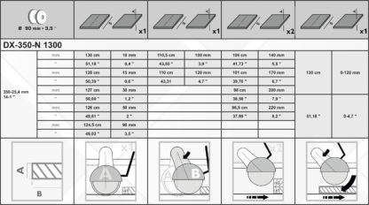 DX-350-N 1300 Cutting Specs