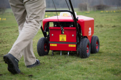 Petrol Lawn Aerator / Plugger / Spiker - In Action 2