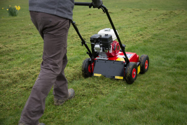 Petrol Lawn Scarifier - In Action-1 Petrol Lawn Scarifier