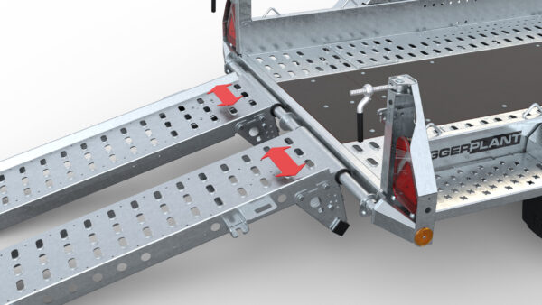 Plant Trailer 3500kg - Adjustable Ramps - 2 Plant Trailer 3500kg - Adjustable Ramps - 2