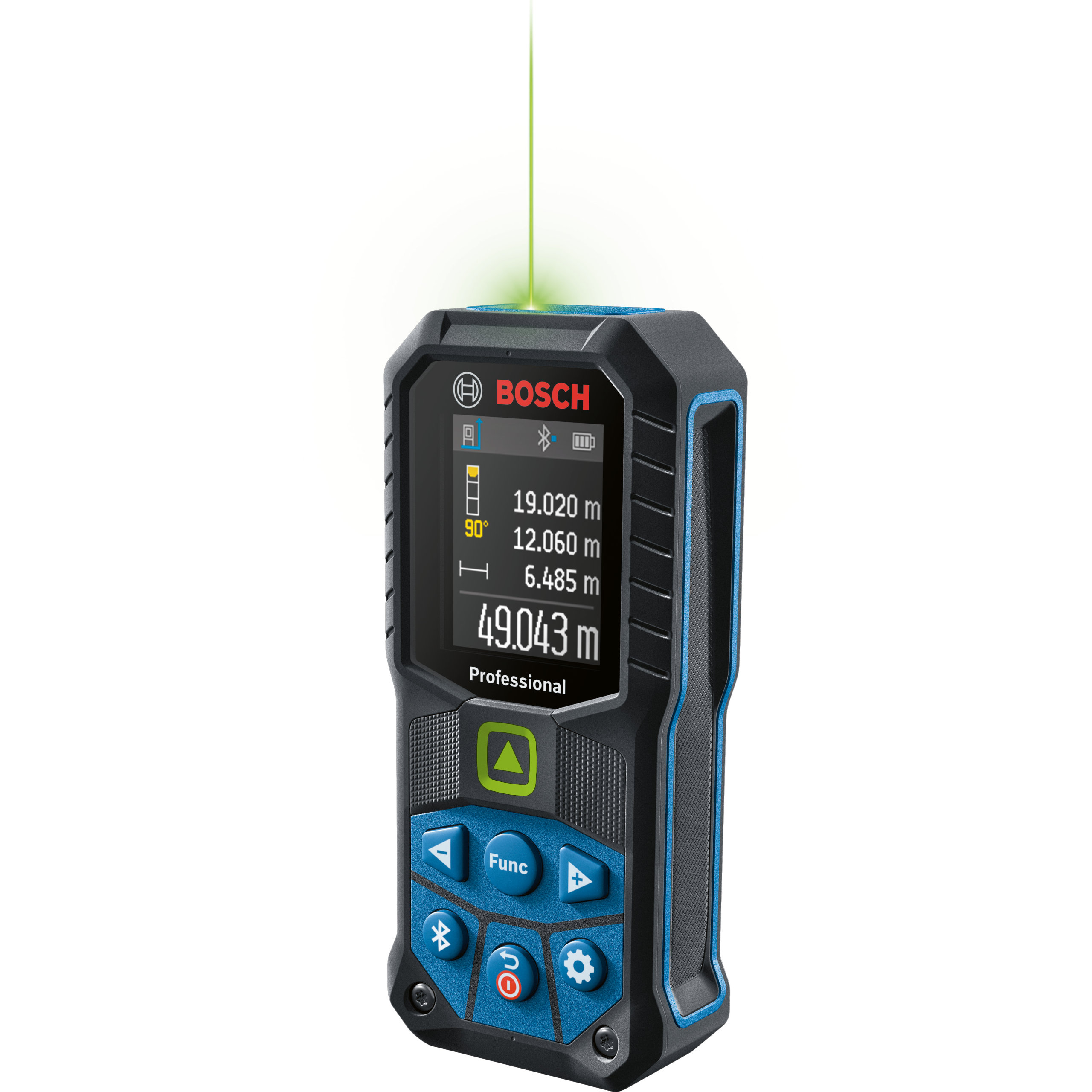 Bosch GLM 50-27 CG - 50m Green Laser Measure The Bosch GLM 50-27 CG Professional 50m laser measure with active green beam technology.