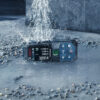 Bosch 50m Laser Measure - IP65 Waterproof Protection Bosch 50m laser measure showing IP65 water and dust protection in wet site conditions.